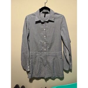 BCBGMAXAZRIA Button Down Romper